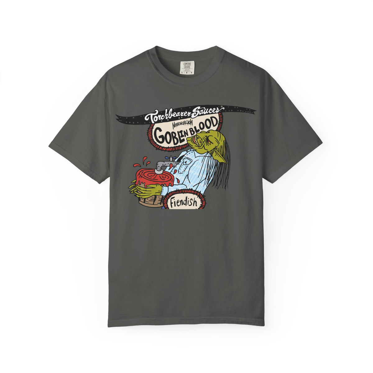 Goblin Blood Character T-Shirt (4 Colors Available) - TorchBearer Sauces