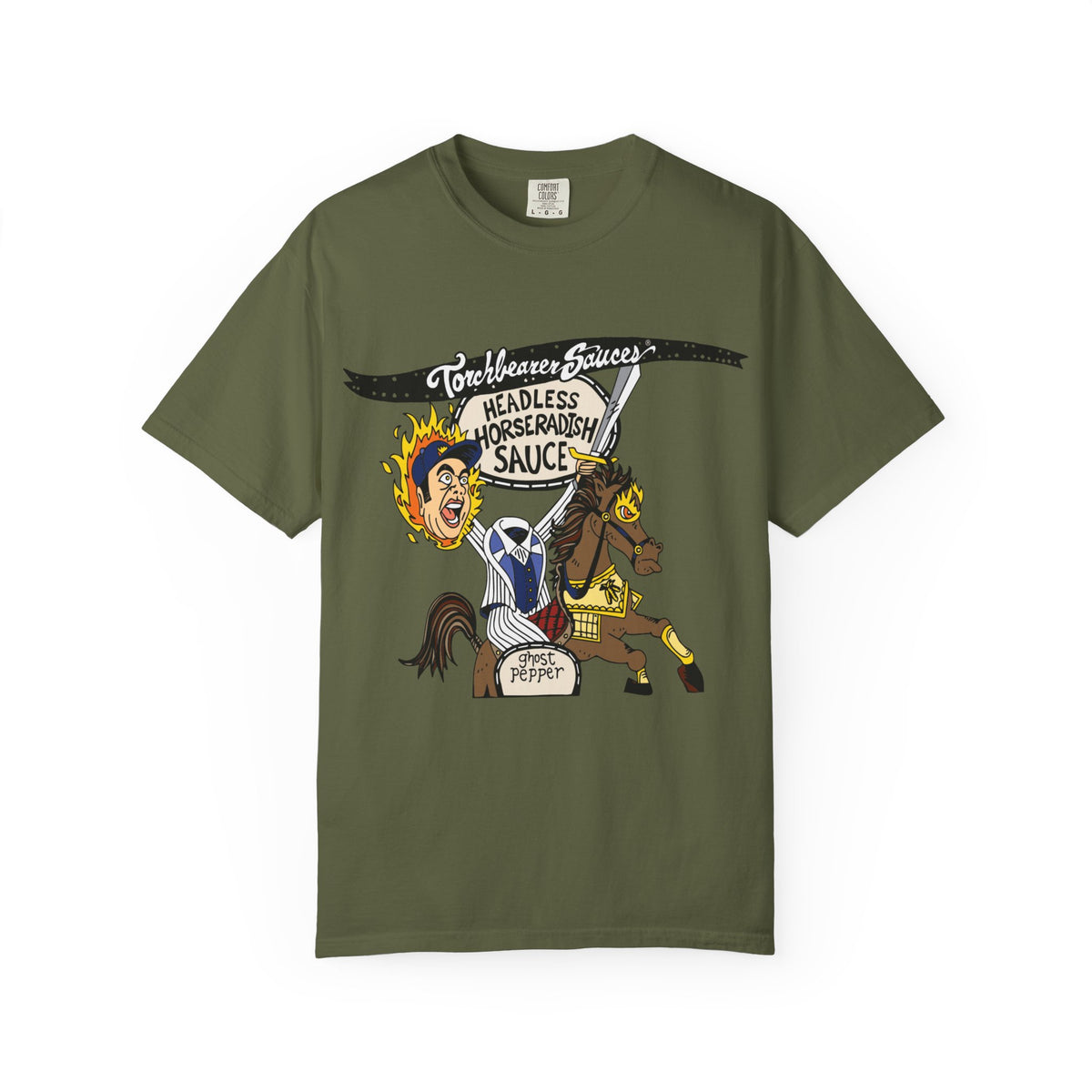 Headless Horseradish Character T-Shirt (multiple colors available) - TorchBearer Sauces