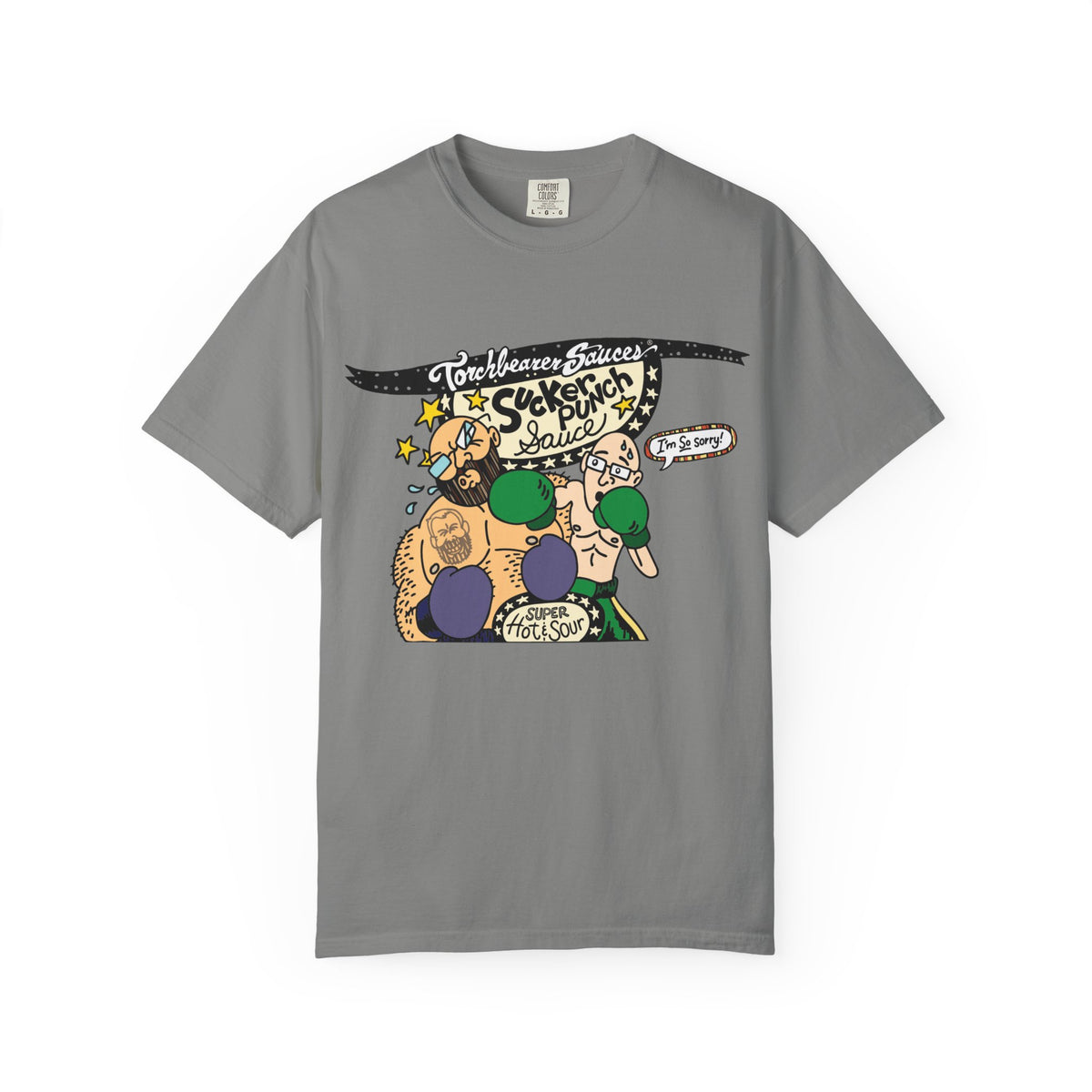 Sucker Punch Character T-Shirt (multiple colors available) - TorchBearer Sauces
