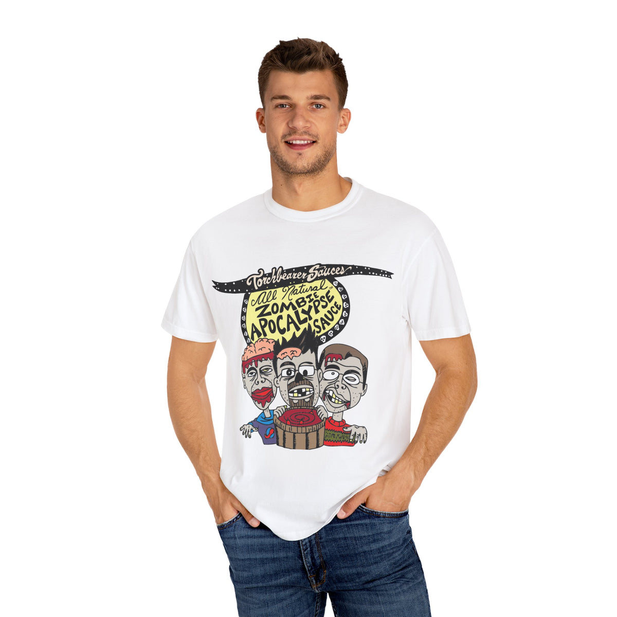 Zombie Apocalypse Character T-Shirt (multiple colors available) - TorchBearer Sauces