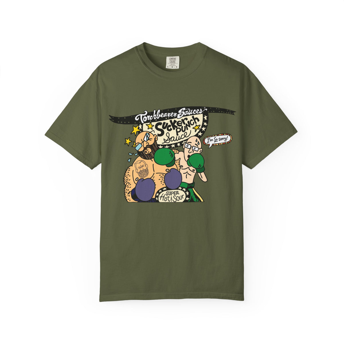 Sucker Punch Character T-Shirt (multiple colors available) - TorchBearer Sauces
