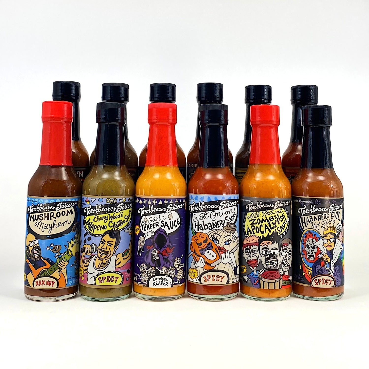 Mixed Hot Sauce Case of 12 - TorchBearer Sauces