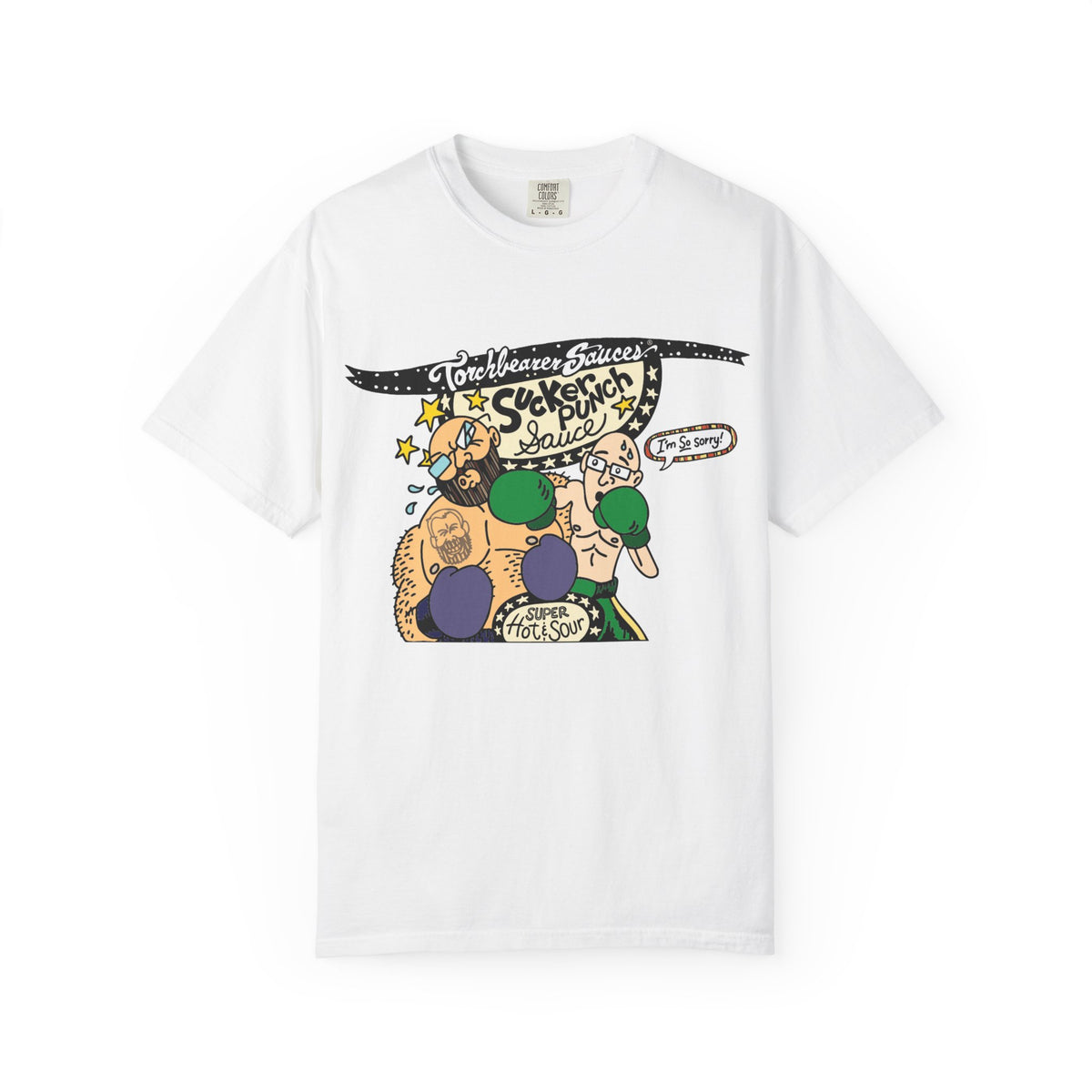 Sucker Punch Character T-Shirt (multiple colors available) - TorchBearer Sauces