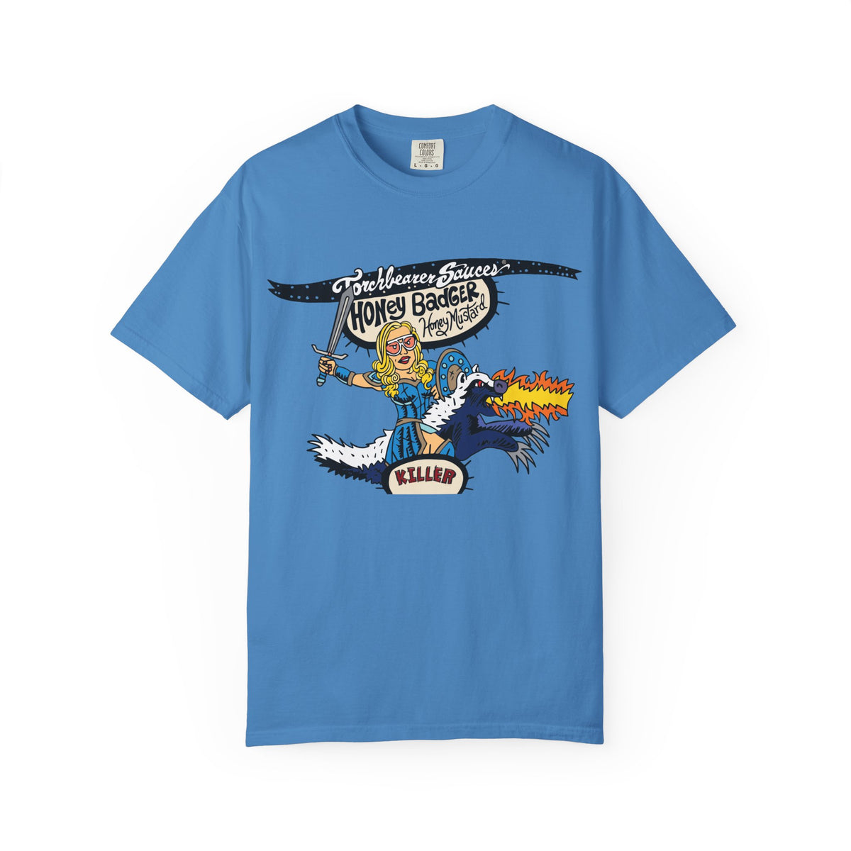 Honey Badger Character T-Shirt (multiple colors available) - TorchBearer Sauces