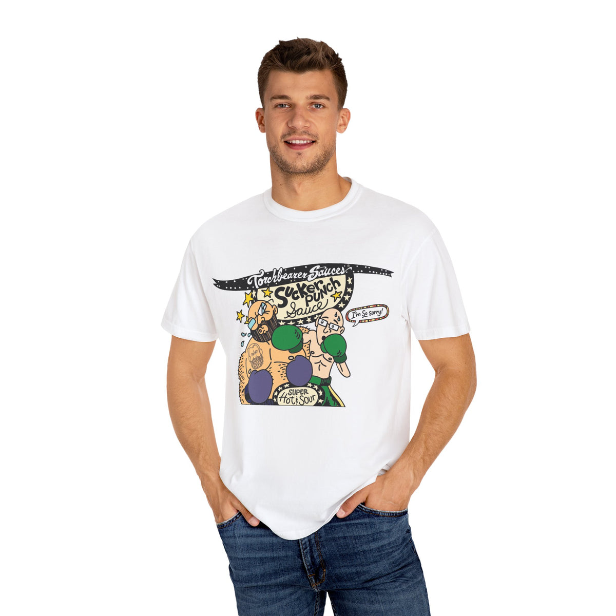 Sucker Punch Character T-Shirt (multiple colors available) - TorchBearer Sauces