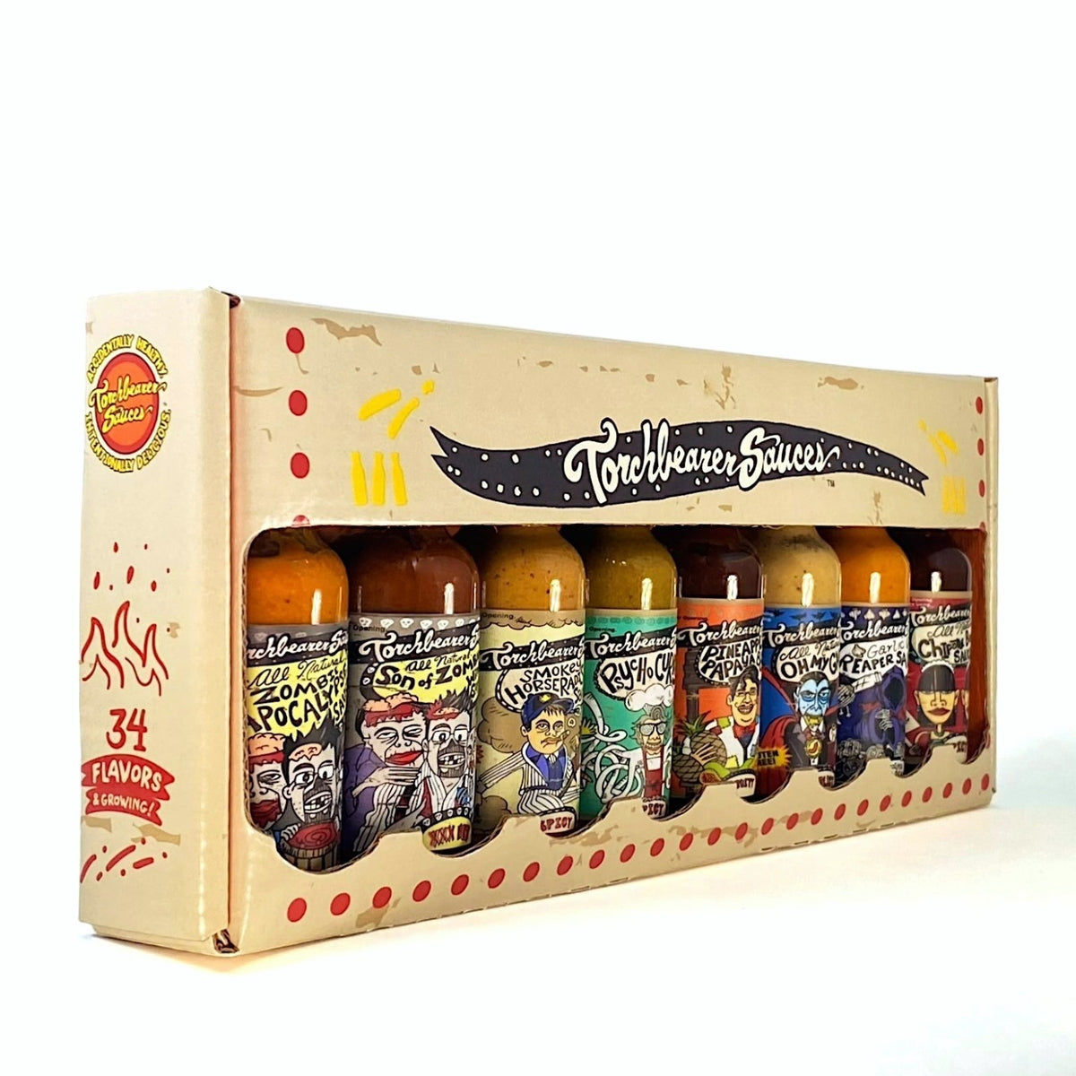 Best Sellers Hot Sauce Sampler 8-Pack - TorchBearer Sauces