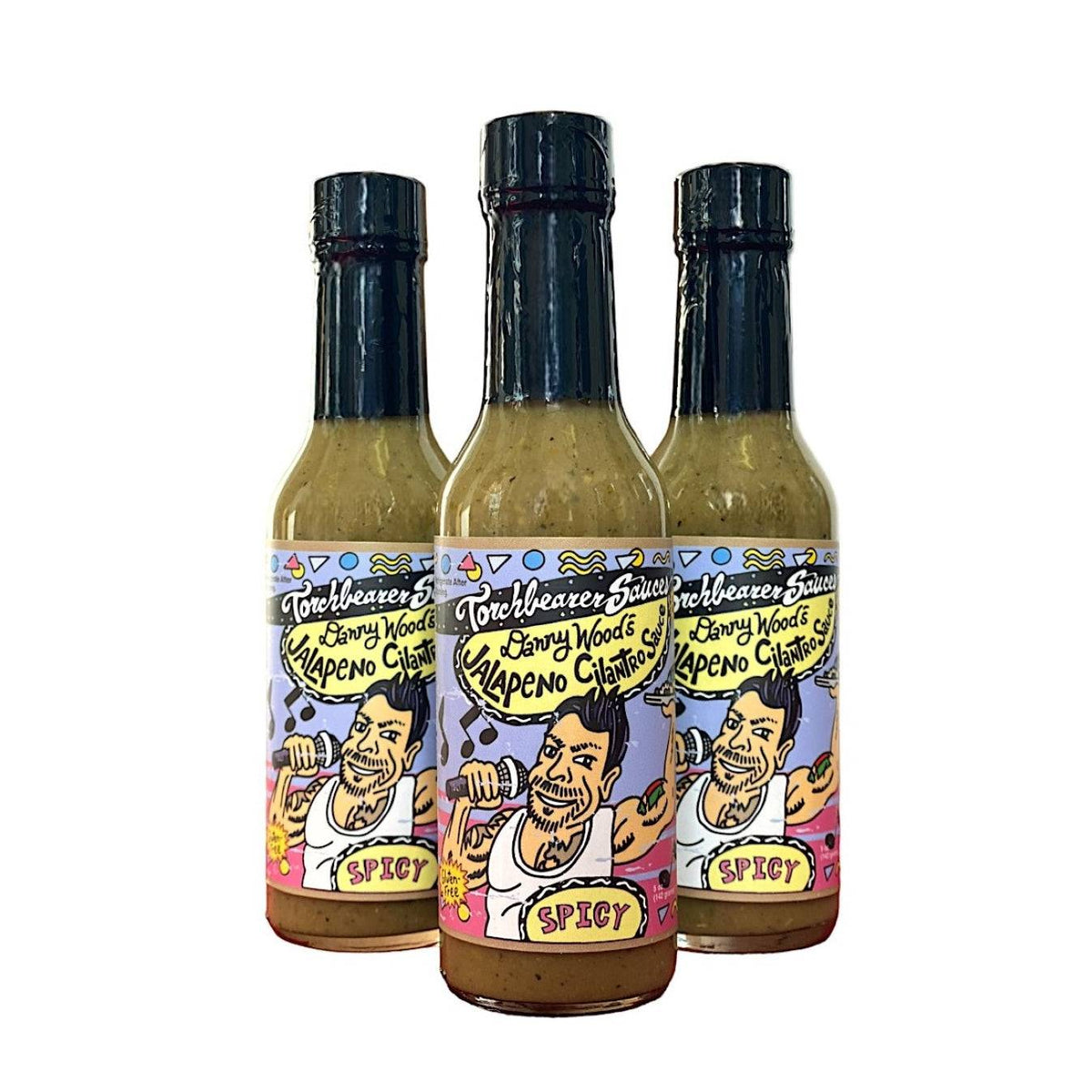 Danny Wood's Jalapeno Cilantro Sauce - 3 Bottle Bundle - TorchBearer Sauces