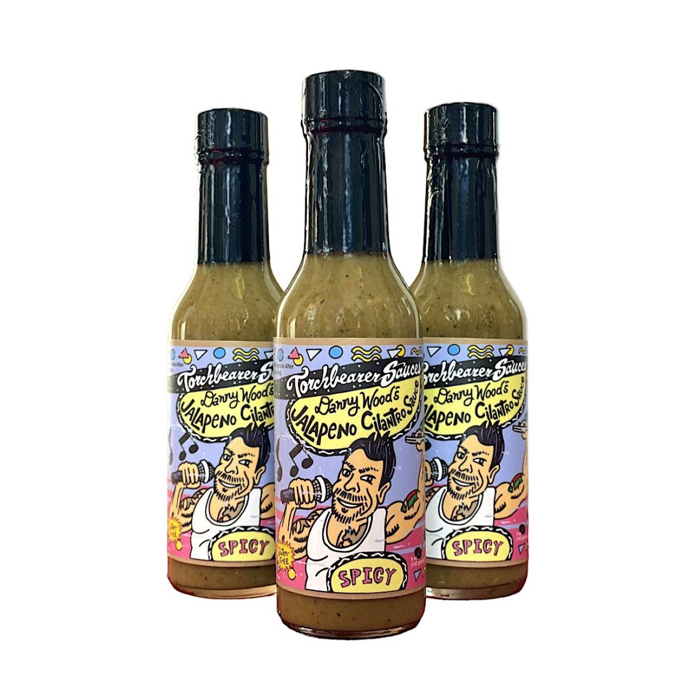 Danny Wood's Jalapeno Cilantro Sauce - 3 Bottle Bundle - TorchBearer Sauces