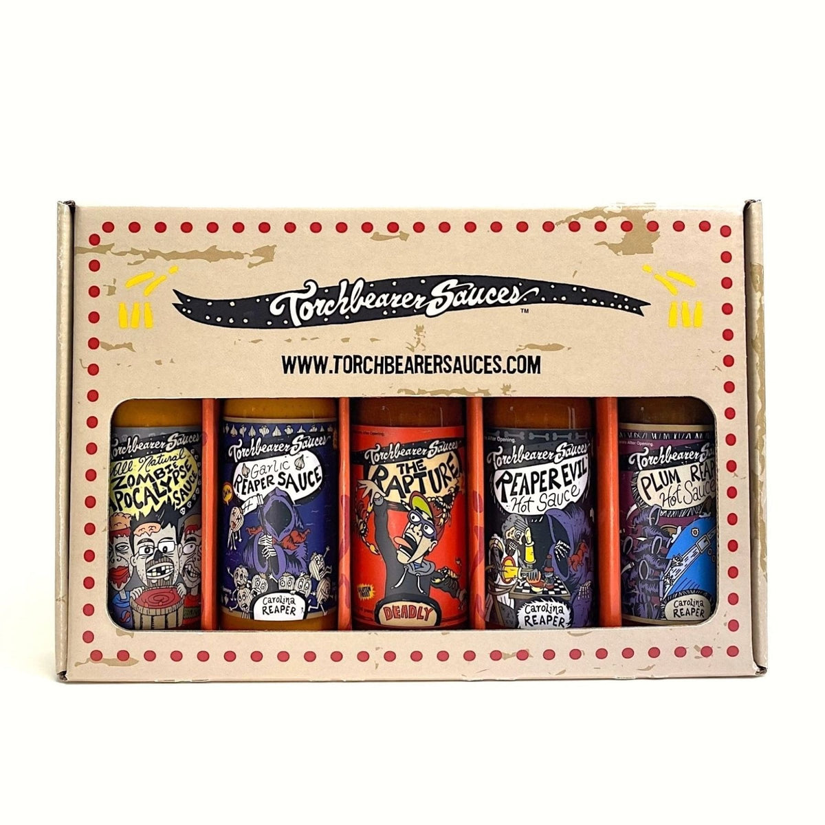 End of the World 5-Pack - Extreme Hot Sauce Pack - TorchBearer Sauces