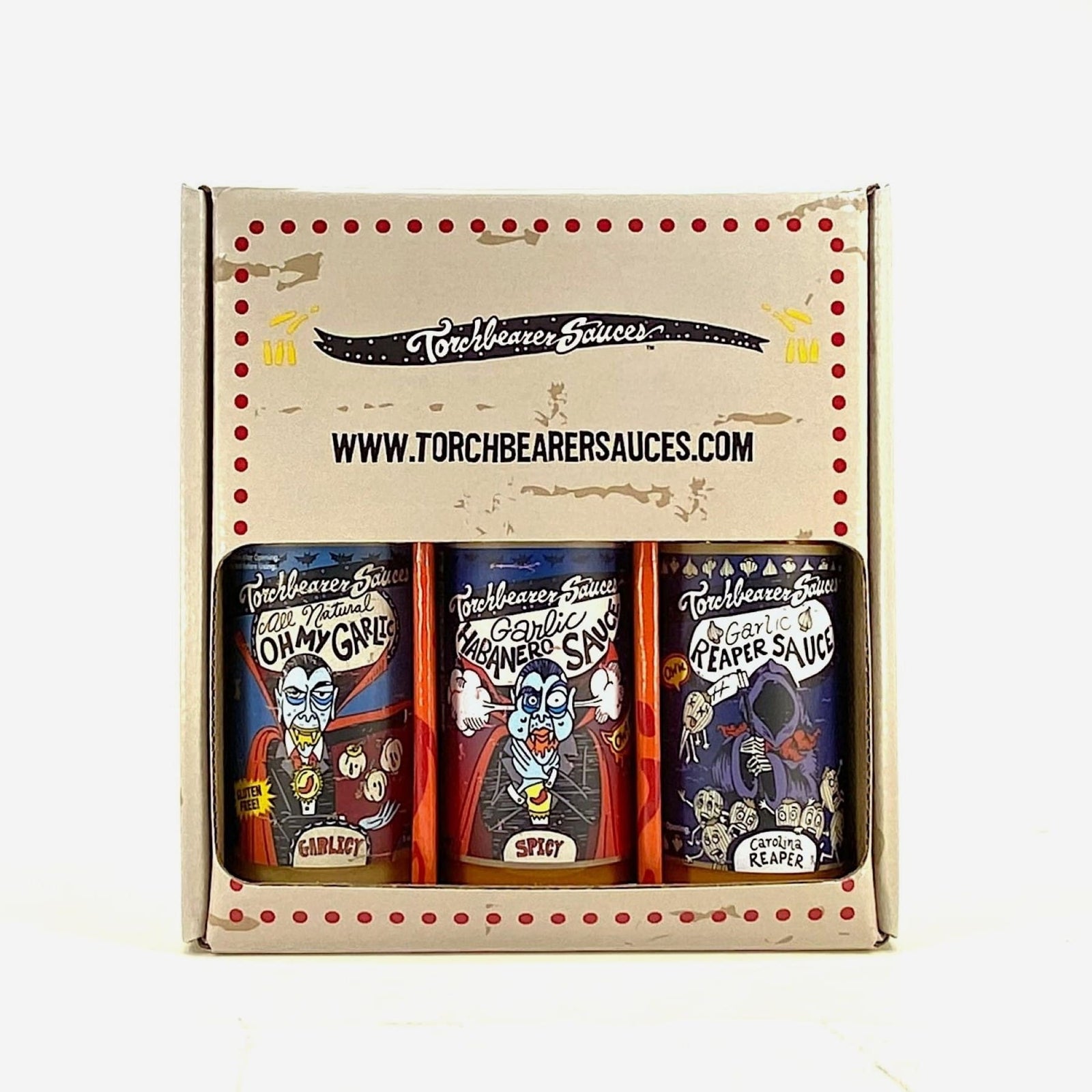 Garlic Sauce Trio | 3 Bottles with Box | 5oz - TorchBearer Sauces