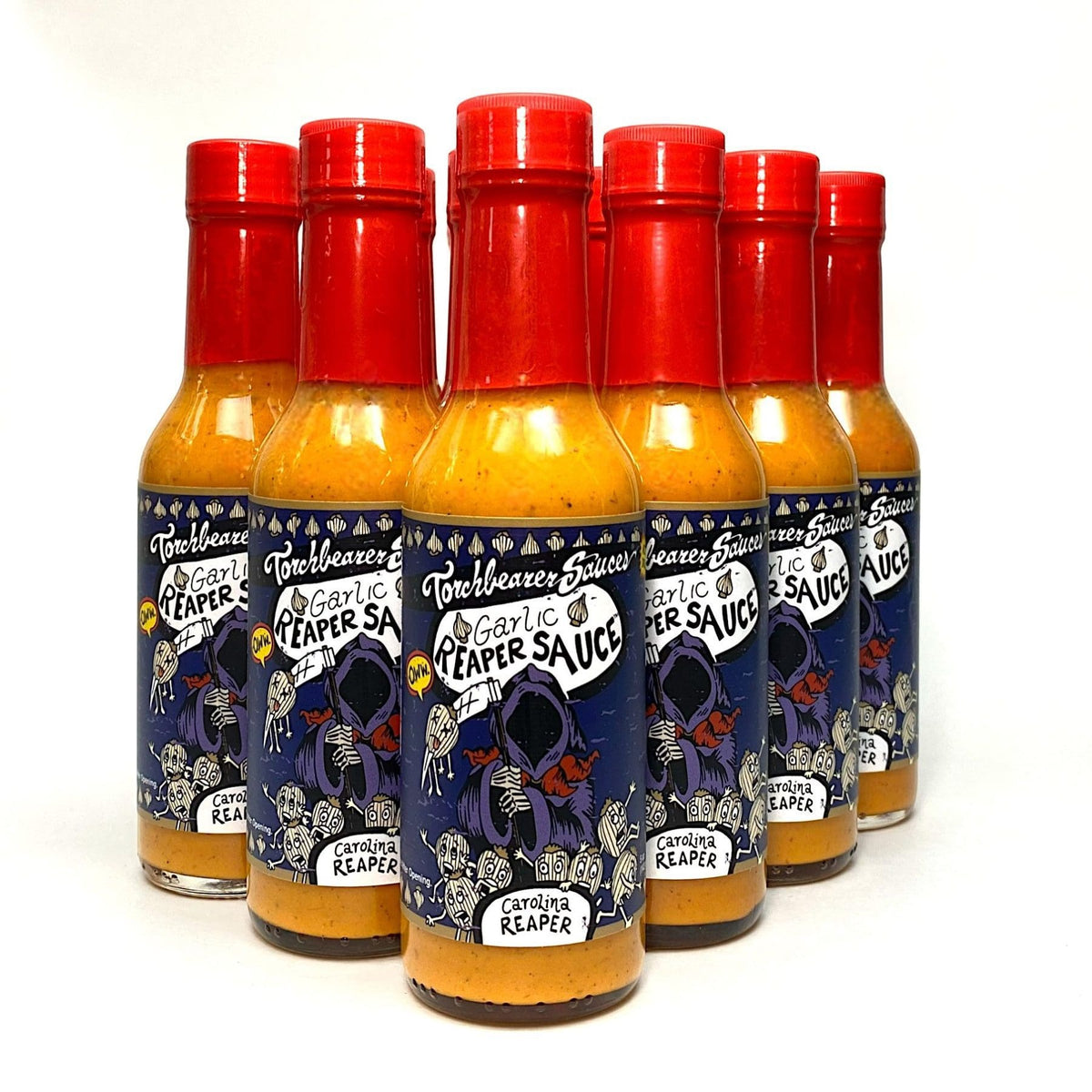 Garlic Reaper™ | Carolina Reaper Garlic Hot Sauce | Case of 12 - TorchBearer Sauces