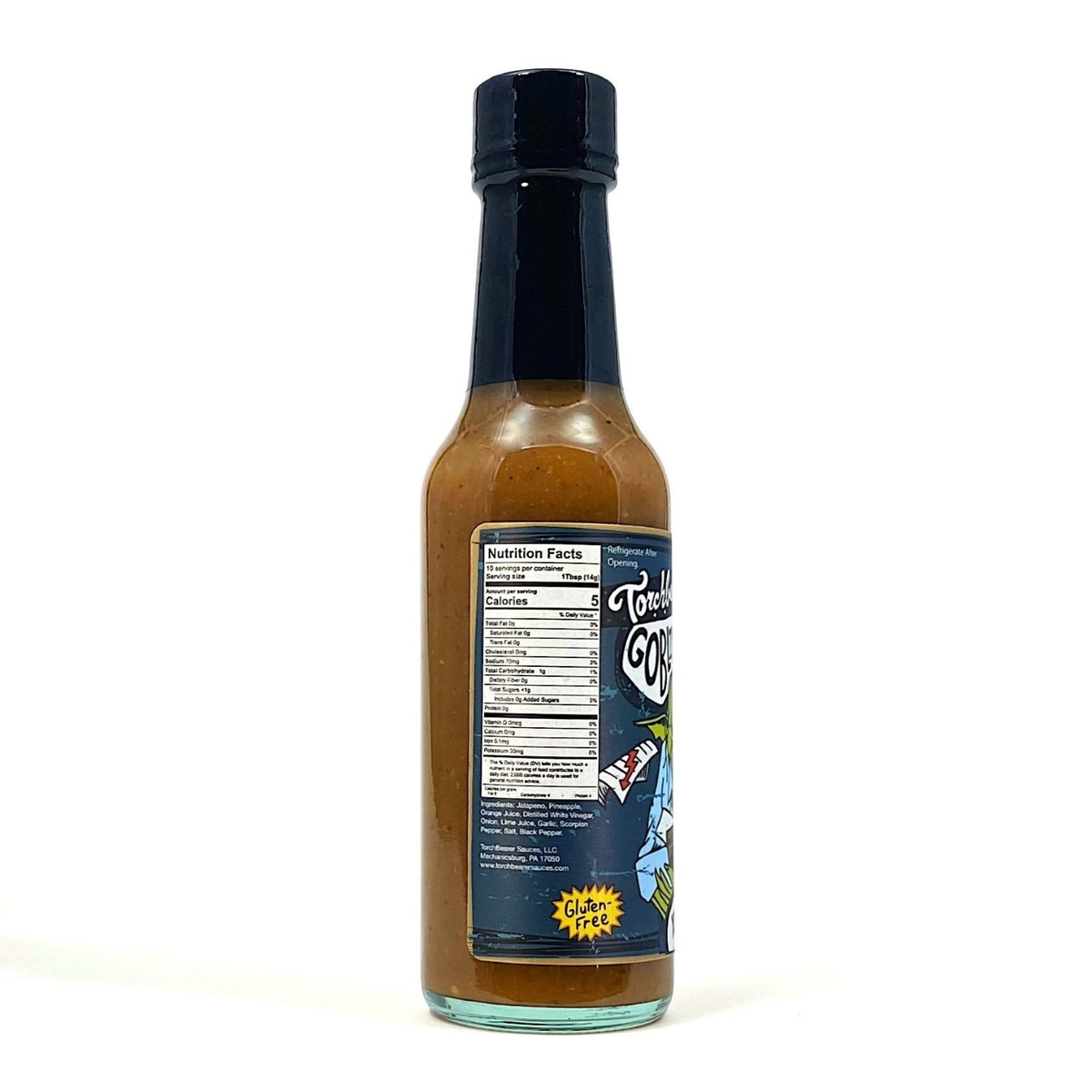 Goblin citrus hot sauce with pineapple and orange flavor