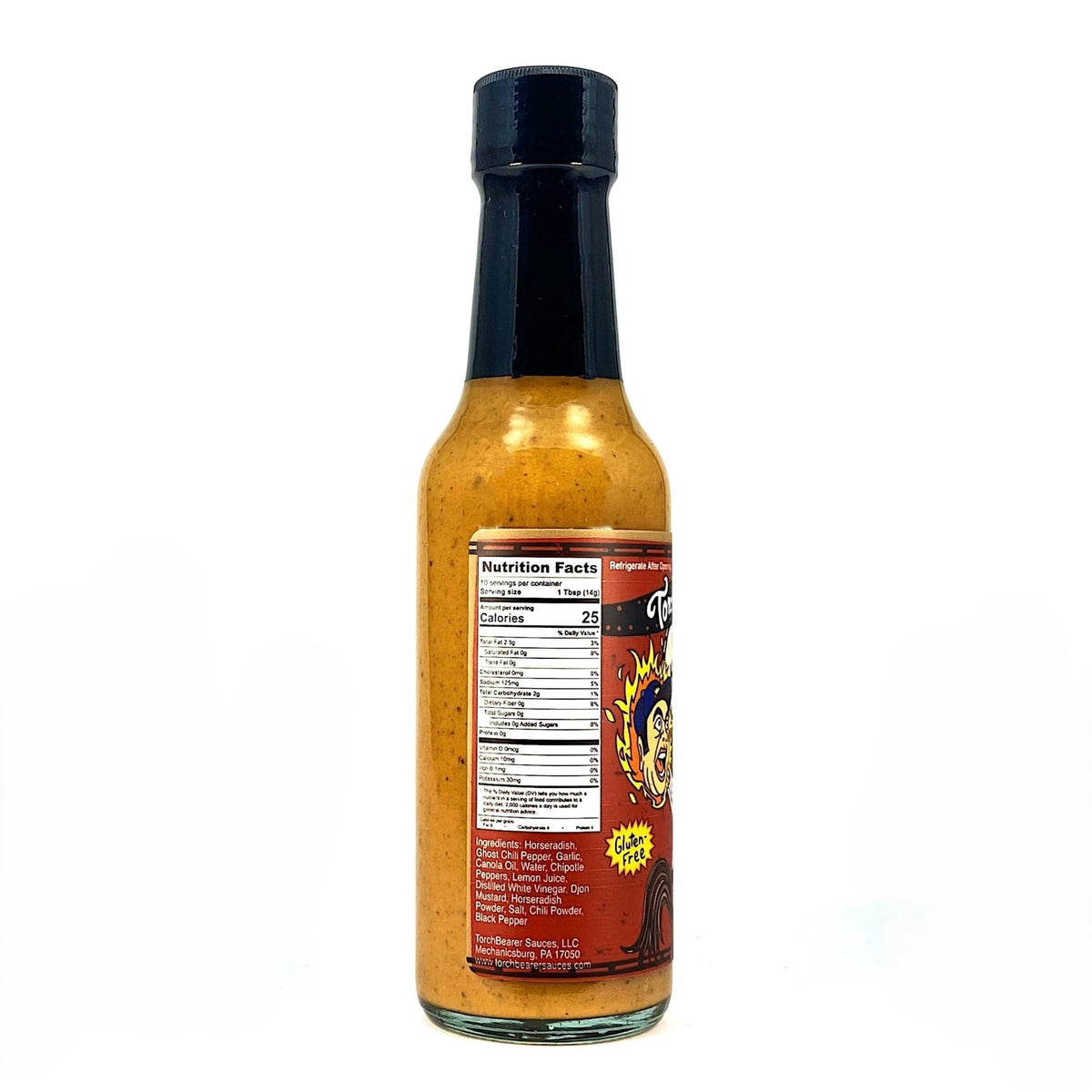 Headless Horseradish hot sauce ingredients label