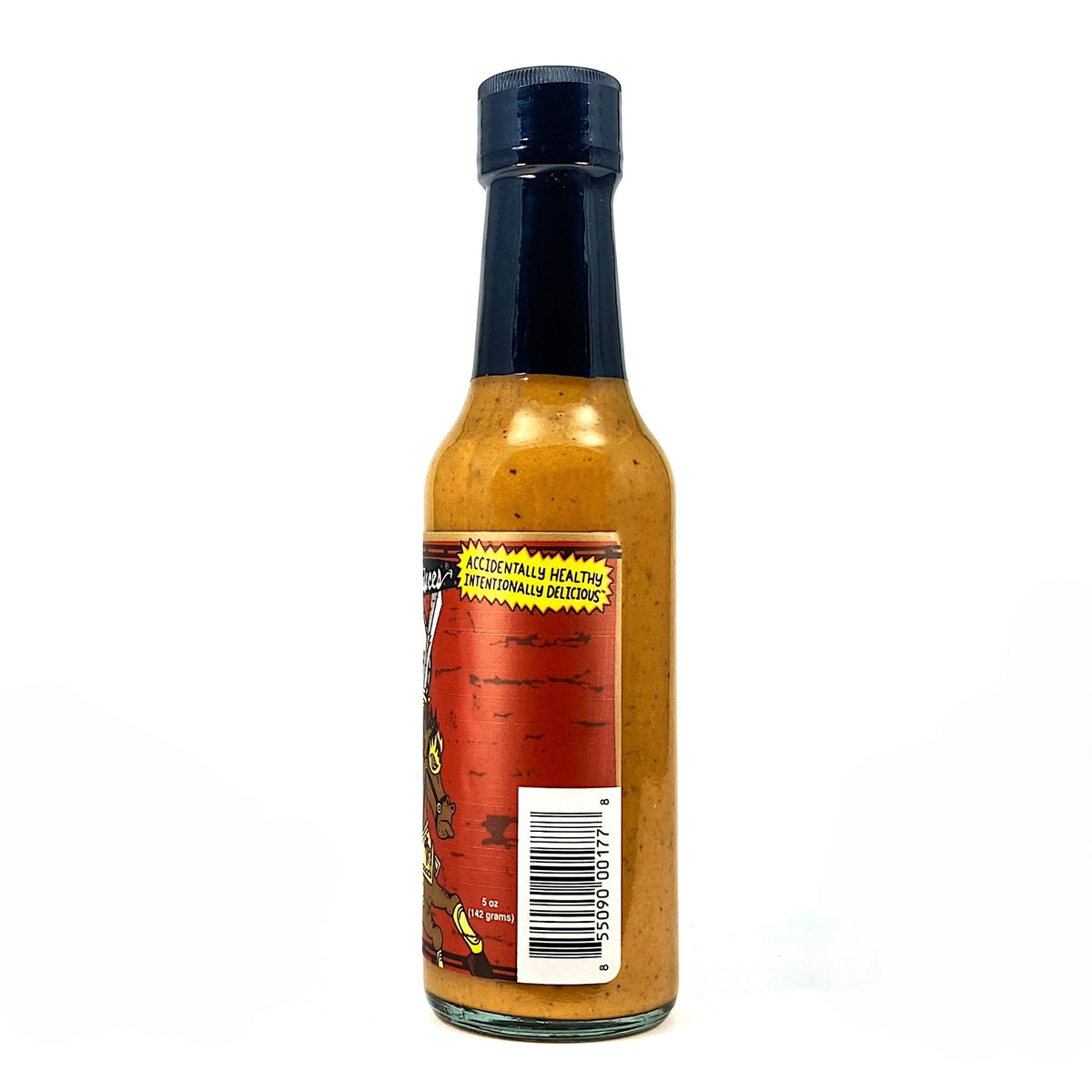 Headless Horseradish Hot Sauce bottle side view- TorchBearer Sauces