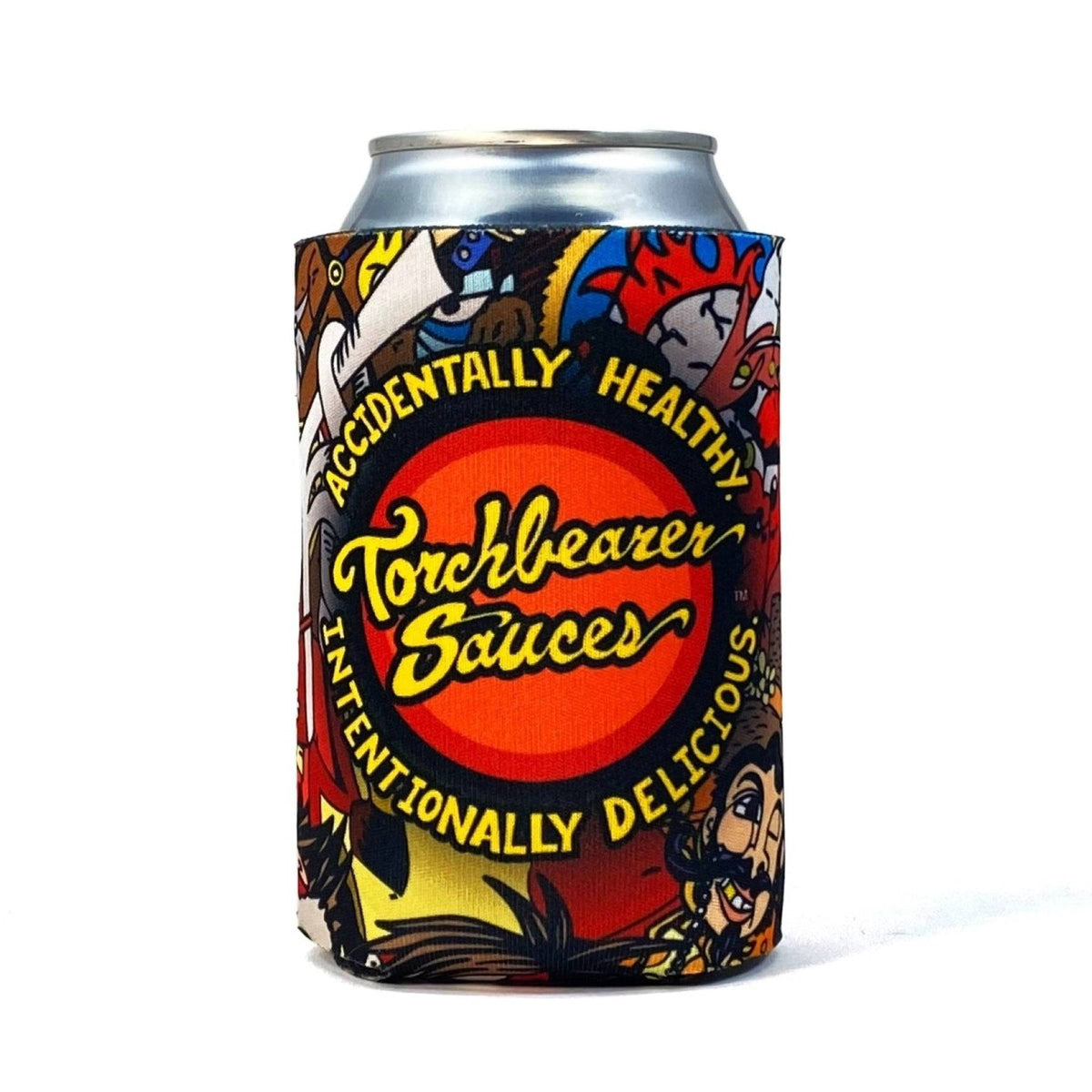 Character Can Koozie - TorchBearer Sauces