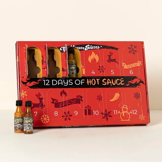 12 Days Hot Sauce Advent Calendar with mini TorchBearer sauce bottles