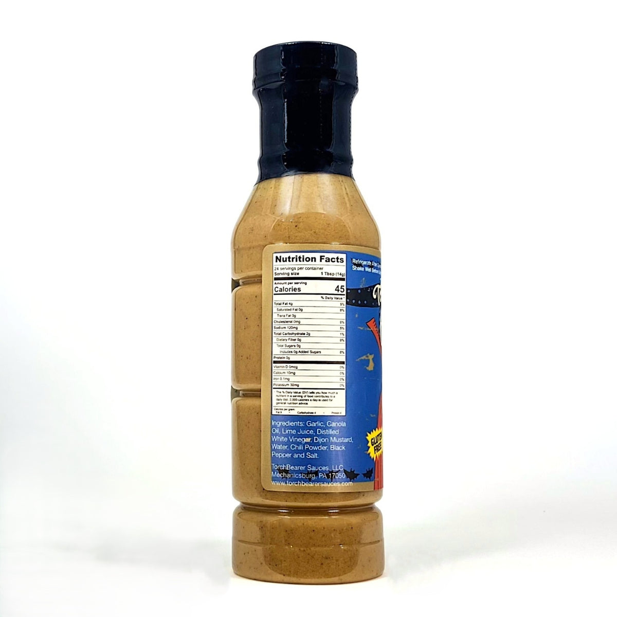 Oh My Garlic Creamy Garlic Sauce back view- TorchBearer Sauces