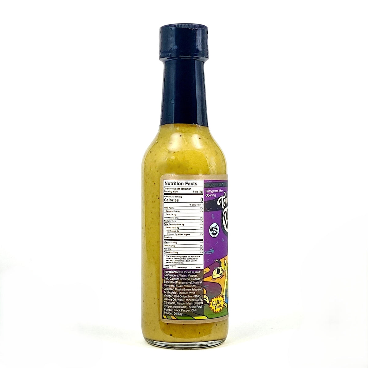 Nekrogoblikon's Pickled Goblin Hot Sauce nuritional table - TorchBearer Sauces
