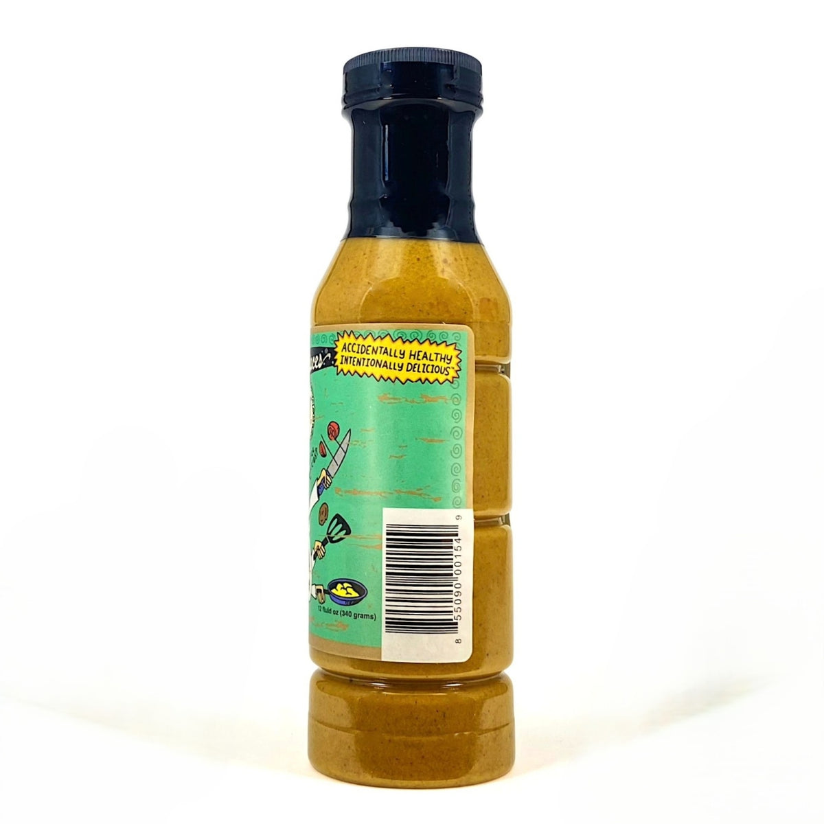 Psycho Curry Sauce side view of bottle with barcode