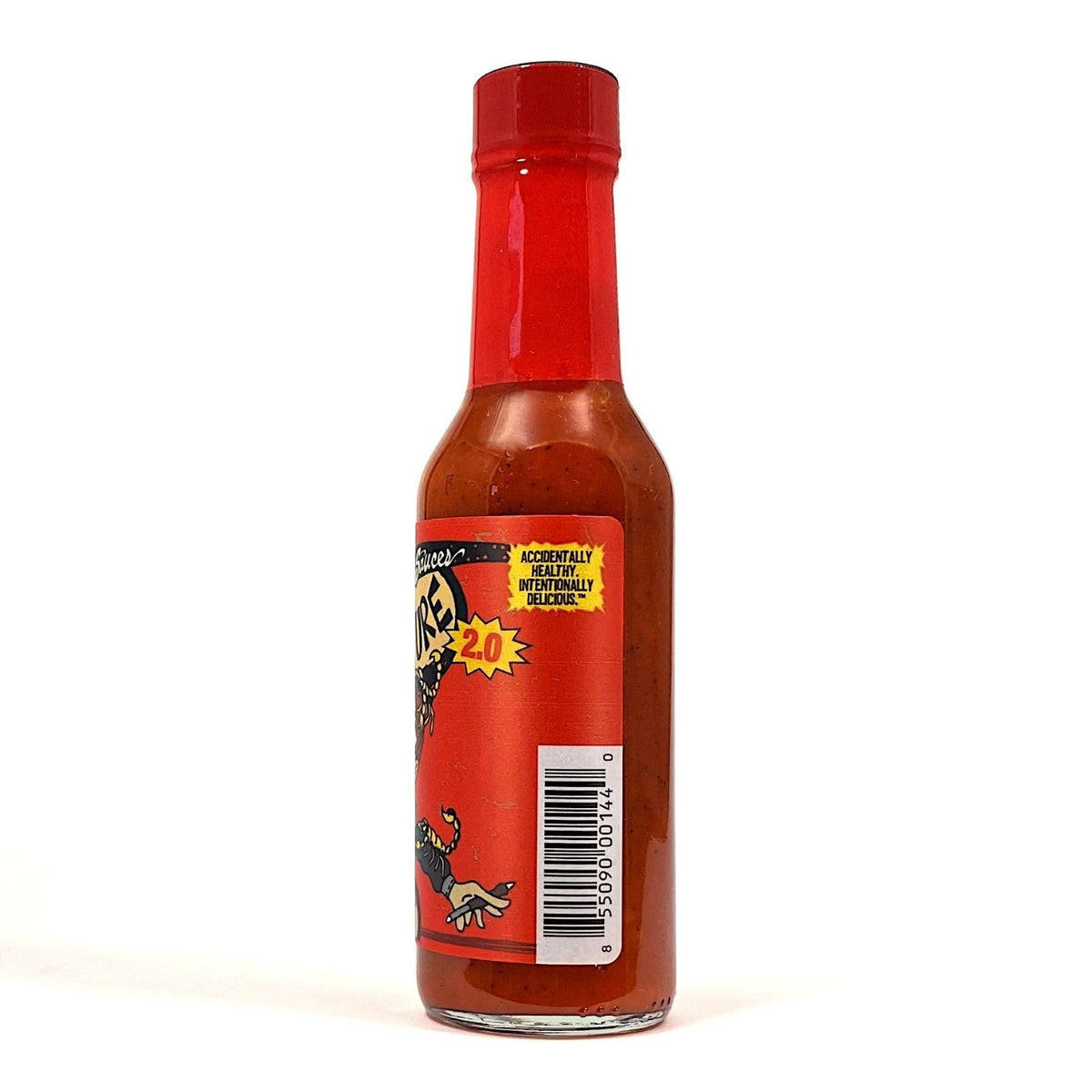 The Rapture™ - Trinidad Scorpion Hot Sauce side view with barcode