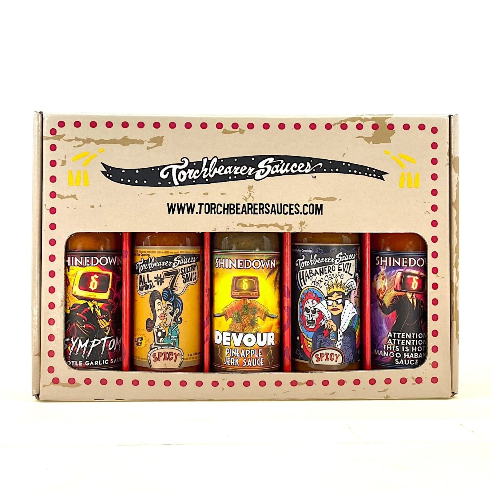 Shinedown Spicy Hot Sauce 5 Pack - TorchBearer Sauces
