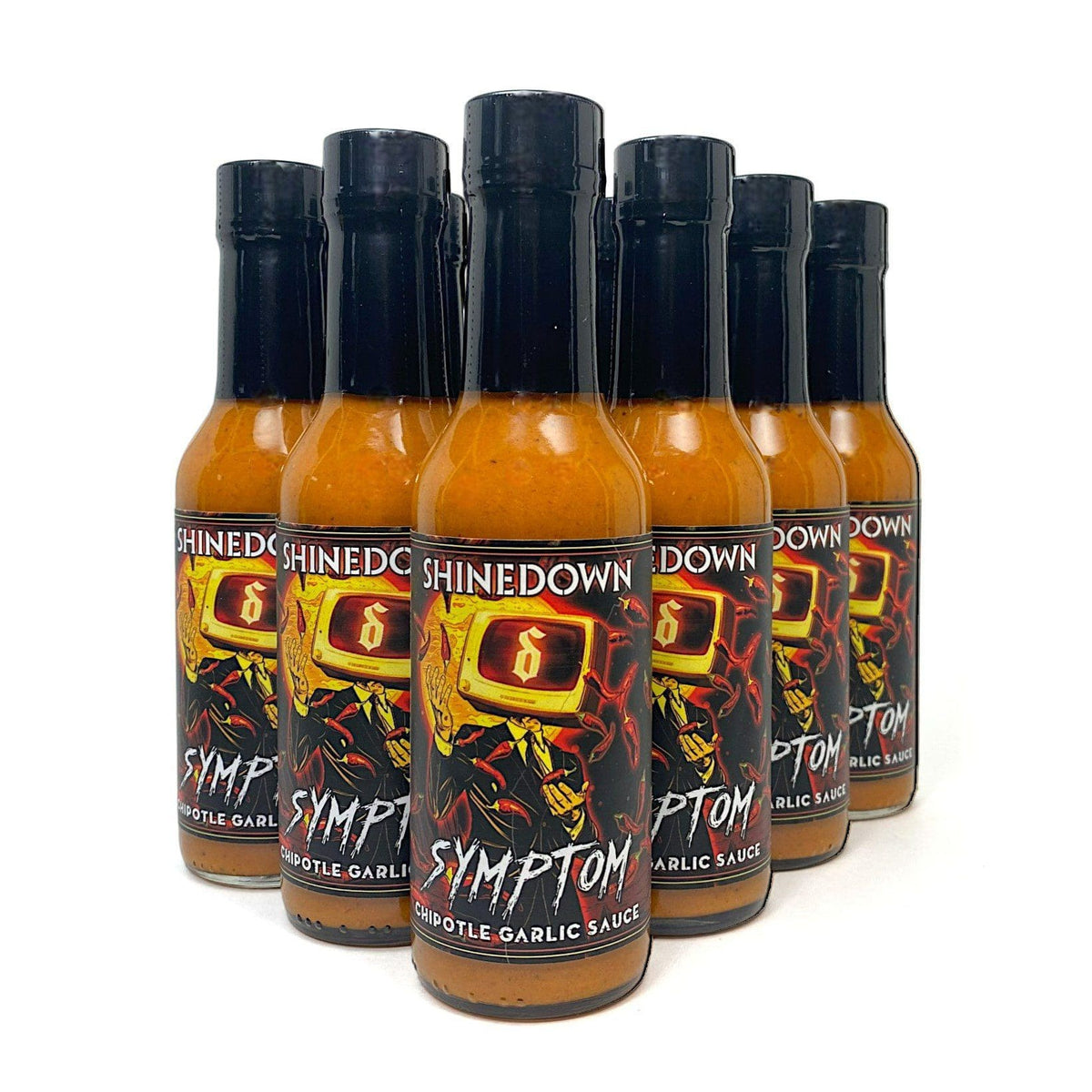 Shinedown’s Symptom –  Chipotle Garlic Hot Sauce Case of 12 - TorchBearer Sauces