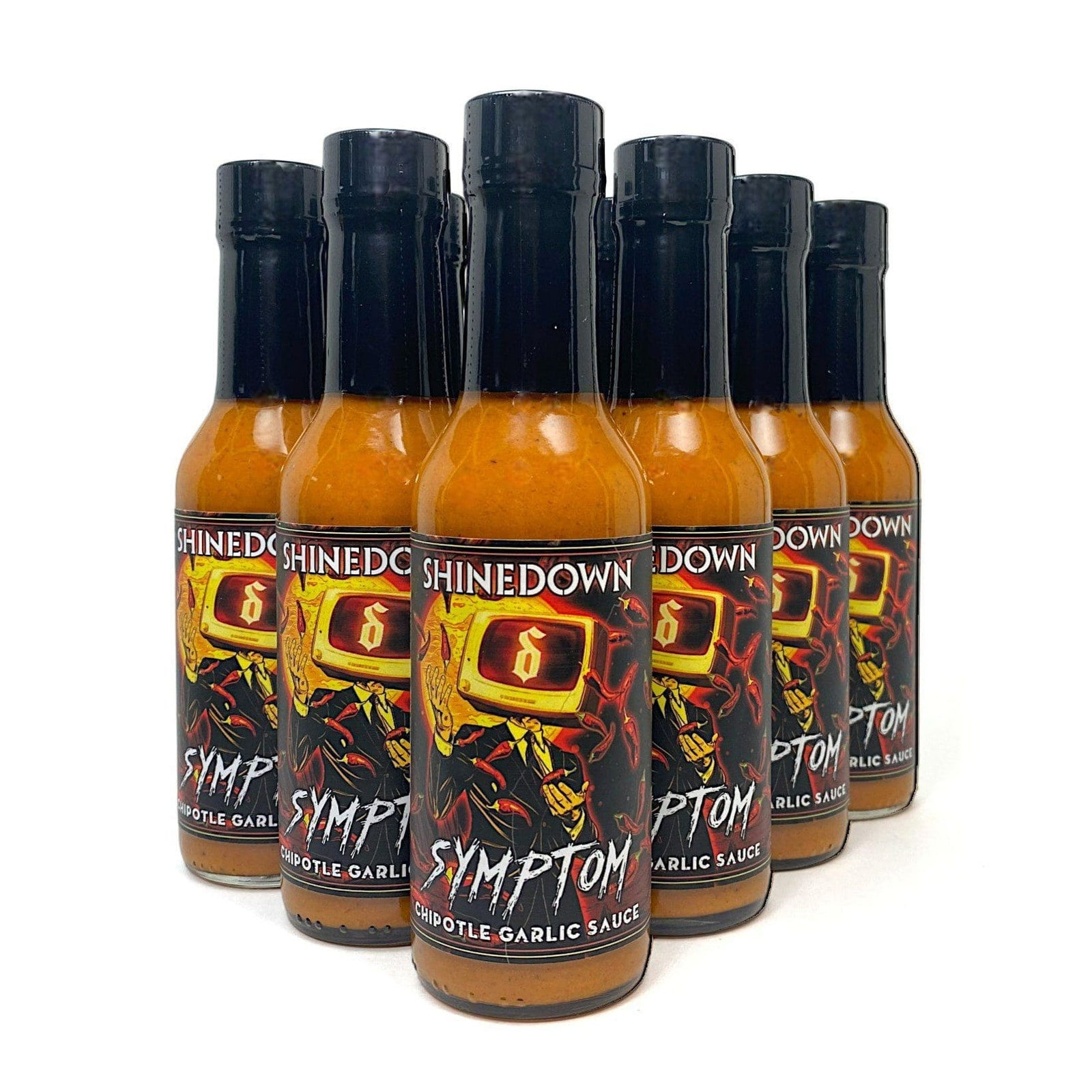 Shinedown’s Symptom –  Chipotle Garlic Hot Sauce Case of 12 - TorchBearer Sauces