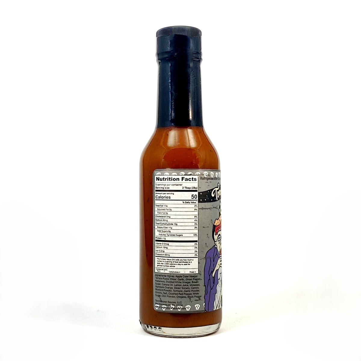 Son of Zombie Sweet & Smoky Hot Sauce back view - TorchBearer Sauces