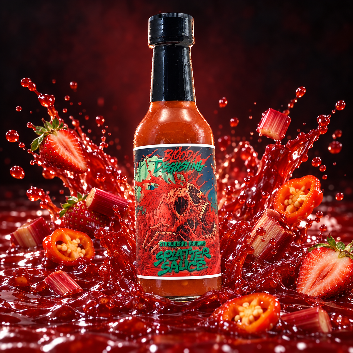 Bloody Disgusting's Splatter Sauce Strawberry and Rhubarb