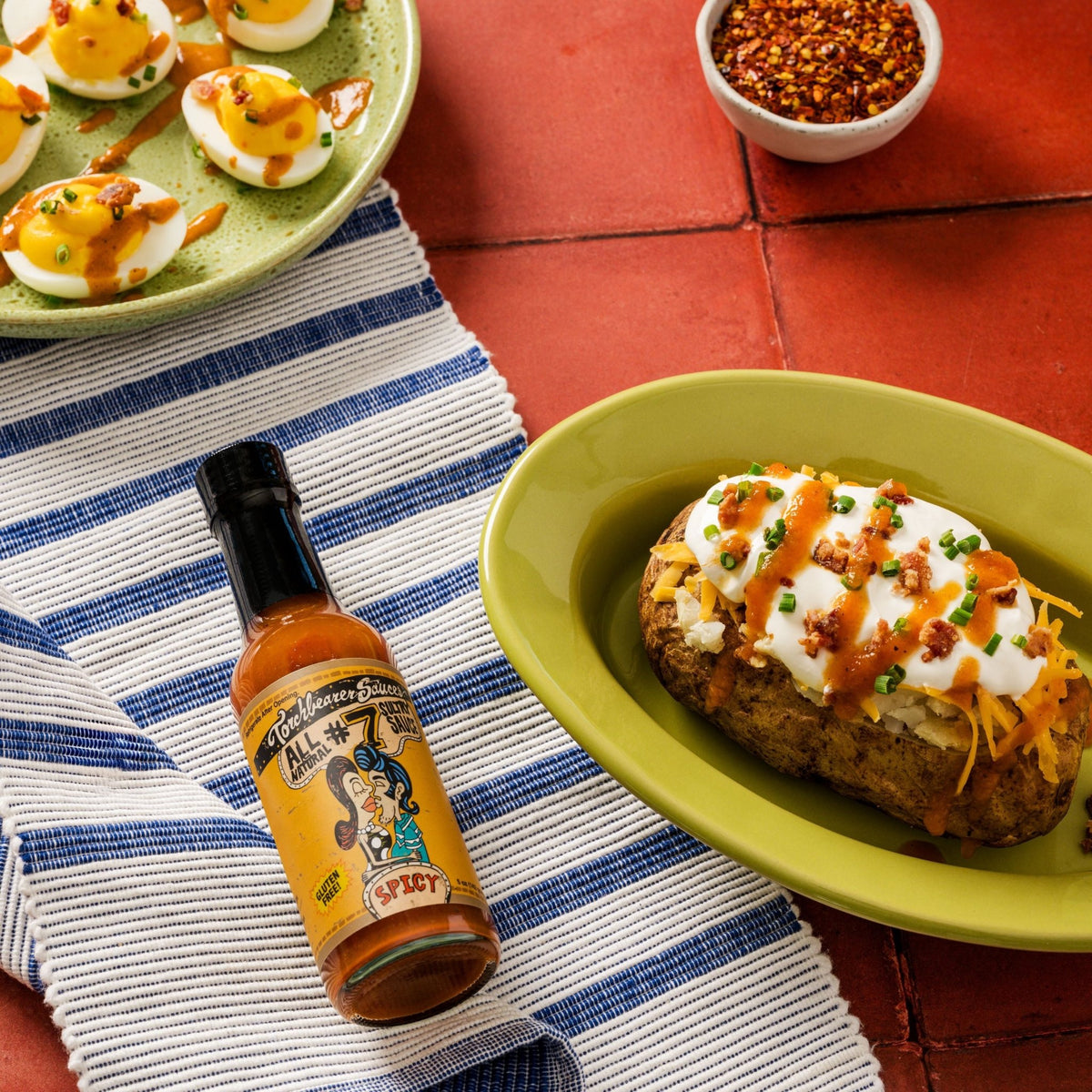 TorchBearer Sultry Sauce™ with loaded baked potato