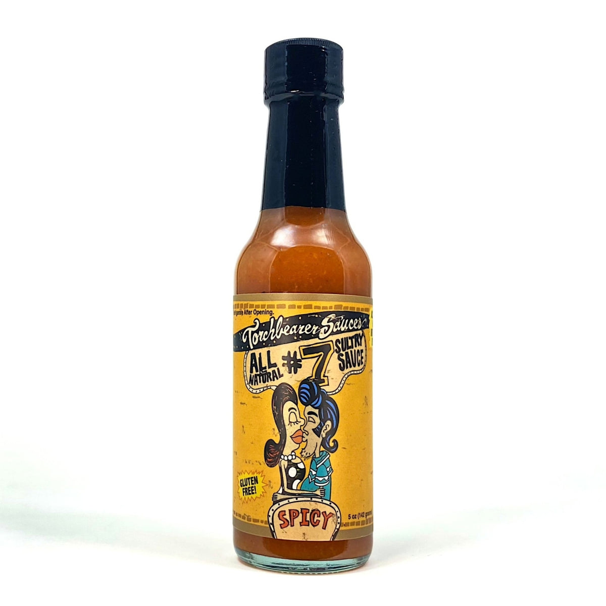 TorchBearer Sultry Sauce bottle a mild sweet and spicy hot sauce