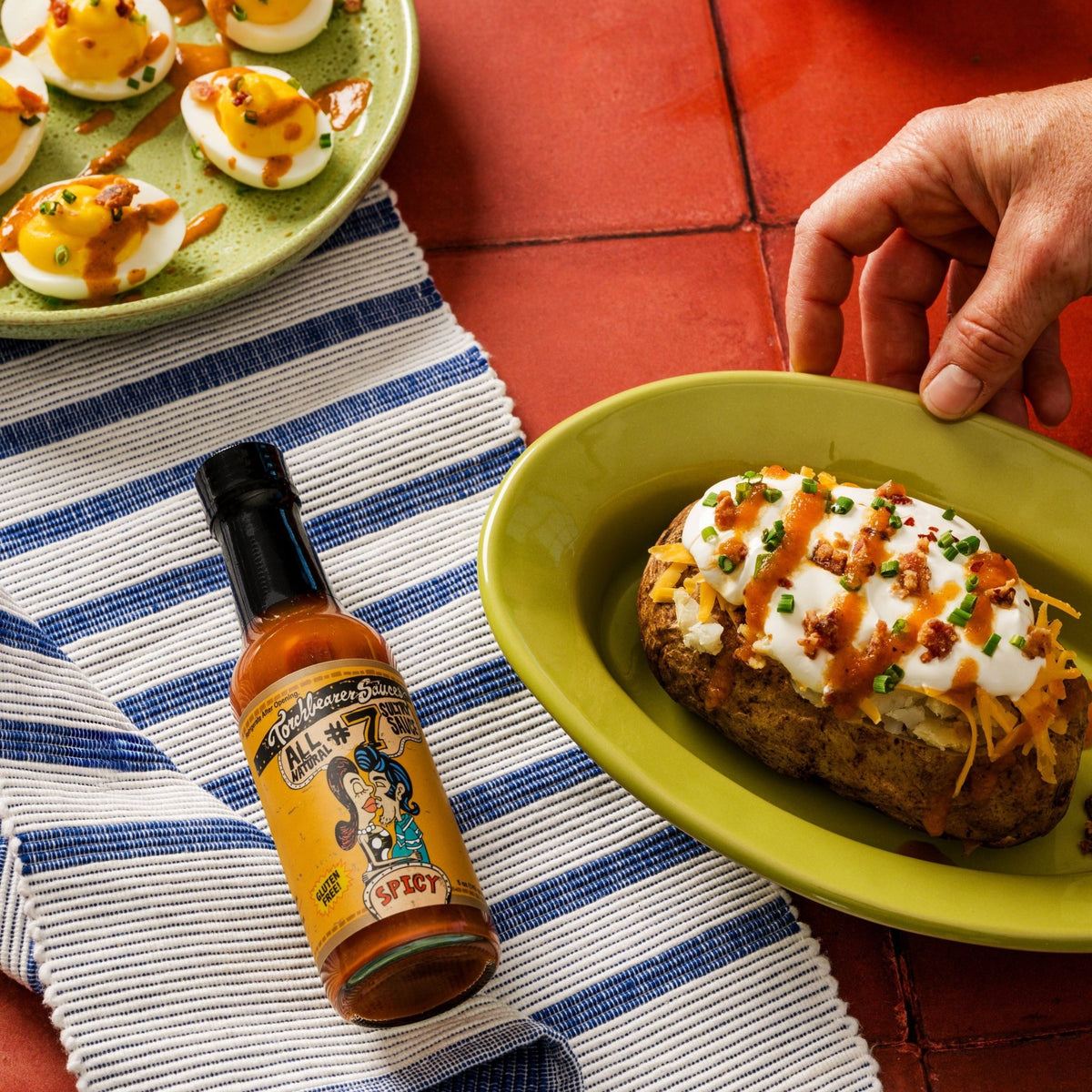 TorchBearer Sultry Sauce™ with loaded baked potato