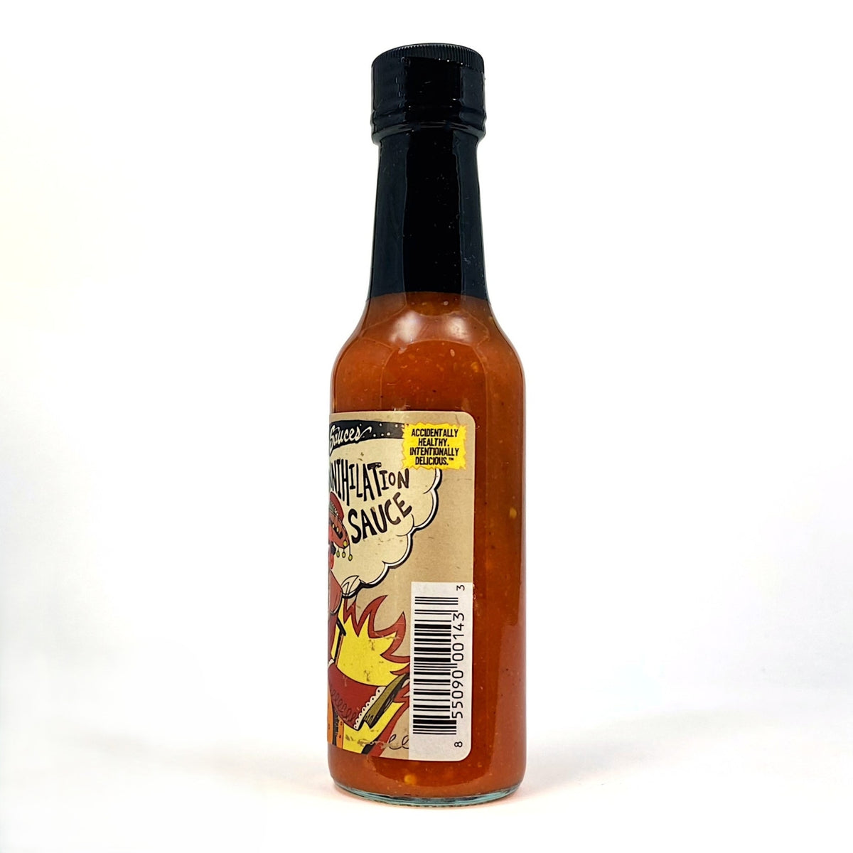 Ultimate Annihilation™ side view of bottle with barcode